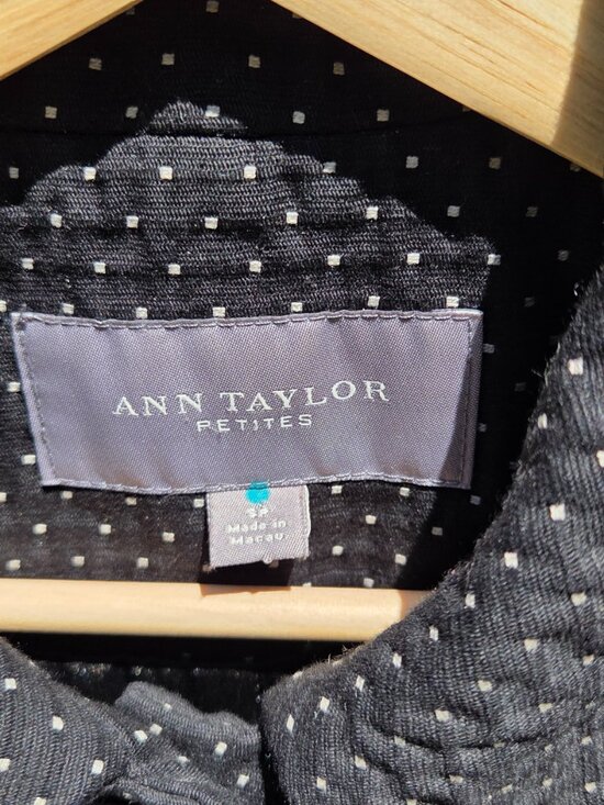 Ann Taylor dotted car coat size small petite 5P - Picture 2 of 7